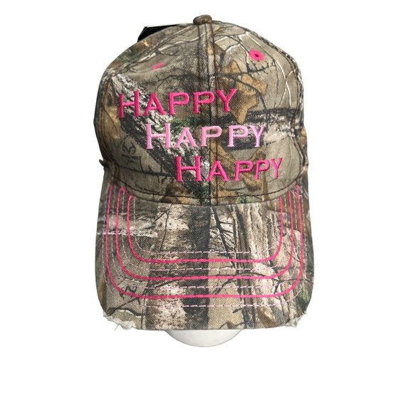 Paramount Outdoors Accessories - NWT Duck Dynasty Realtree Adjustable Camo Baseball Cap Happy Happy Happy